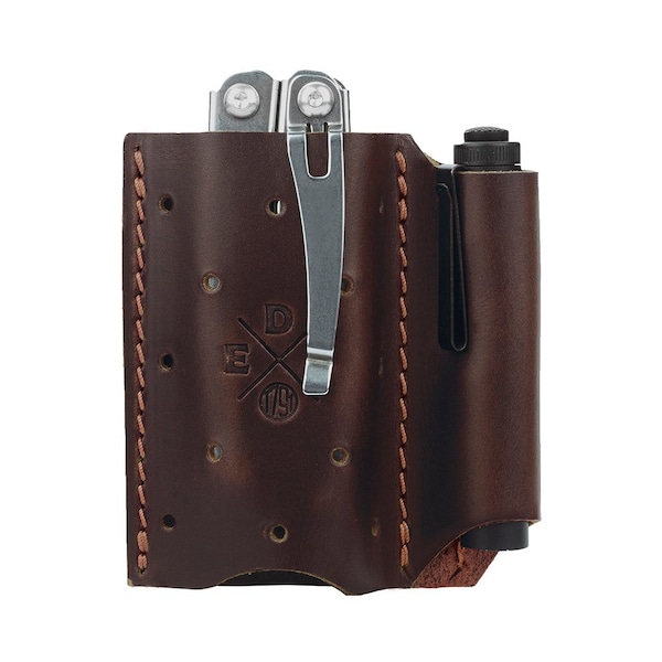 Leather Pocket Tool Pouch for Multitool, Pen / Pen Light, Cash / Cards for Pocket Carry
